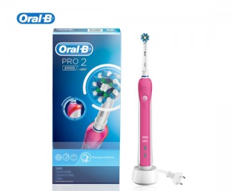 Oral-B 博朗欧乐B 成人3D声波电动牙刷 樱花粉 PRO2-2000型(电动牙刷 1个+刷头 1个+充电座 1个) Oral-B 博朗欧乐B 成人3D声波电动牙刷 樱花粉 PRO2-2000型(电动牙刷 1个+刷头 1个+充电座 1个)